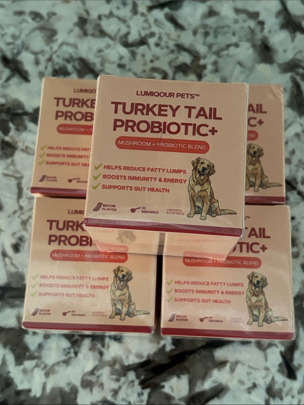 LUMIQOUR TURKEY TAIL PROBIOTICS FOR DOGS 5 PACK BUNDLE2SAVE NWT SEALED